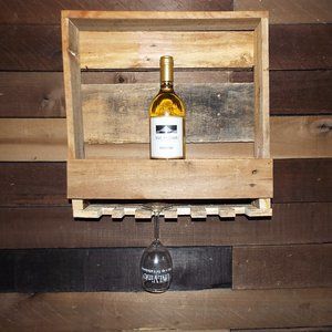Handmade Rustic Wood Wine Rack